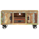 vidaXL Szafka pod TV, 110 x 30 x 53 cm, lite drewno odzyskane