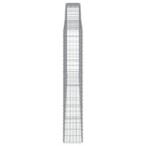 Kosze gabionowe, 6 szt, 400x30x180/200 cm, galwanizowane żelazo