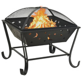 vidaXL Palenisko z pogrzebaczem, 62 cm, XXL, stal