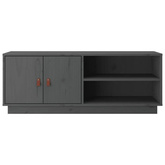 vidaXL Szafka pod TV, szara, 105x34x40 cm, lite drewno sosnowe