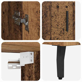 Highboard 2 szt. Stare drewno 69,5 x 34 x 180 cm