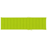 vidaXL Leżak z jasnozieloną poduszką, lite drewno tekowe