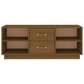 vidaXL Szafka pod TV, miodowy brąz, 100x34x40 cm, lite drewno sosnowe
