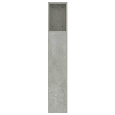 Wezgłowie łóżka z półkami, szarość betonu, 160x18,5x104,5 cm
