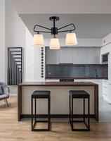 Lampa sufitowa czarno-biała metalowa Morley Ledea 50203091