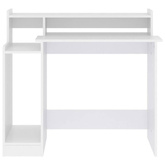vidaXL Biurko z podświetleniem LED, białe, 97x45x90 cm
