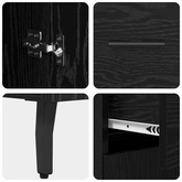 Highboard 2 szt. Czarny dąb 69,5 x 34 x 180 cm