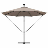 Parasol plażowy Ze LED Lights Ciemnoszary 294 x 294 x 248 cm