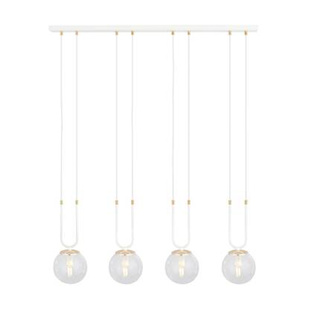 Lampa wisząca GLAM 4 WHITE/TRANSPARENT