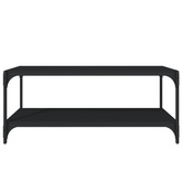 vidaXL Szafka pod TV czarna 100x33x41 cm materiał drewnopochodny/stal