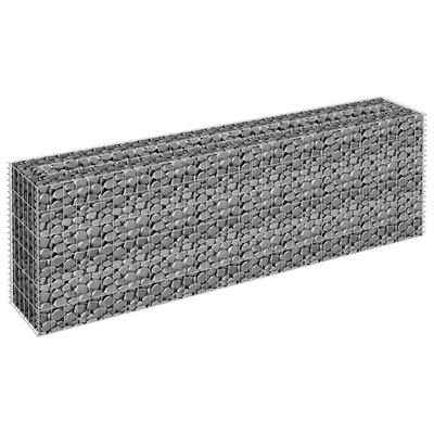 vidaXL Podwyższona donica gabionowa, galwanizowana stal, 180x30x60 cm