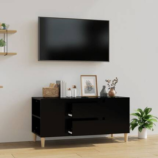 vidaXL Szafka pod TV, czarna, 102x44,5x50 cm, materiał drewnopochodny