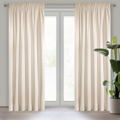 Zasłona Villa jasnobeżowa 140x270