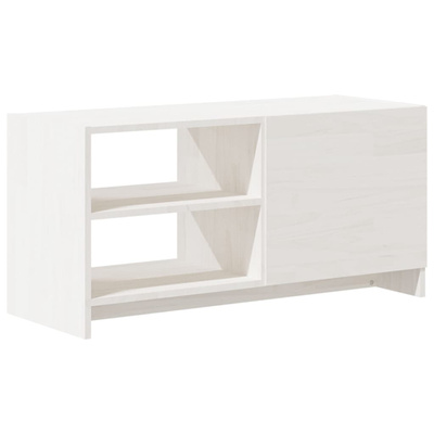 vidaXL Szafka pod TV, biała, 80x31x39 cm, drewno sosnowe