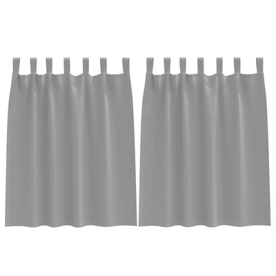 Firany blackout z kółkami 2 pcs Jasnoszary 140 x 140 cm