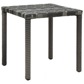 vidaXL Leżaki ze stolikiem, polirattan, antracytowe