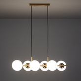 Lampa Wisząca złota szklane kule Abruzzo Conte 6xE27