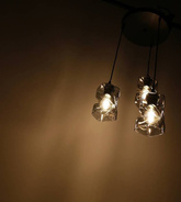 Lampa wisząca czarna/dymiona talerz 3xE27 Felis 33-00200
