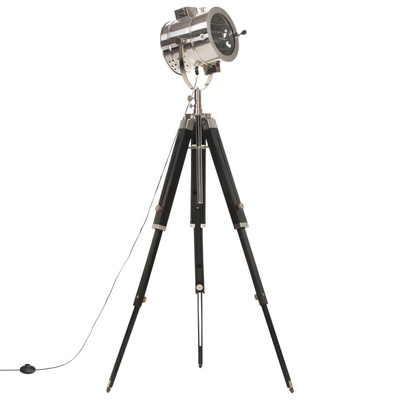 Lampa podłogowa na trójnogu, lite drewno mango, 165 cm
