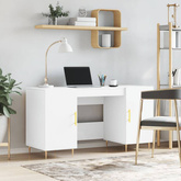 vidaXL Biurko, białe, 140x50x75 cm, materiał drewnopochodny wariant 10