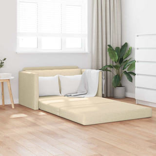 Sofa Bed Kremowy 124 x 71 x 78 cm tkanina