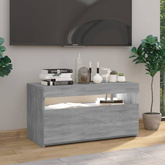 vidaXL Szafka pod TV z oświetleniem LED, szary dąb sonoma, 75x35x40 cm