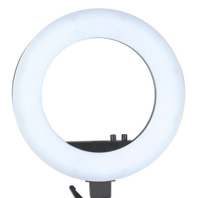 Lampa pierścieniowa Ring light 18' 48W led czarna + statyw 119781