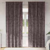 Zasłony z weluru z zasłonami 2 pcs Brązowy 245 x 140 cm Aksamit