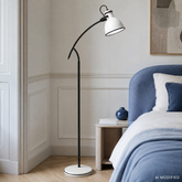 Lampa podłogowa czarno-biała skośna regulowana Zumba Candellux 51-72108
