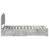 Ramka łóżka Betonowy szary 100 x 200 cm Drewno inżynieryjne