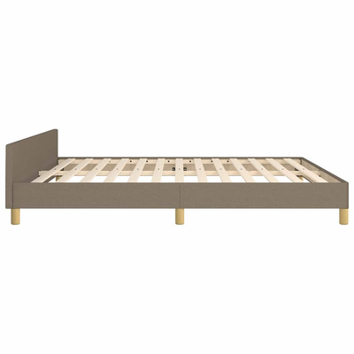 Rama łóżka bez materaca, taupe, 180x200 cm, obita tkaniną