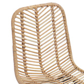 Krzesło jadalniane 2 szt. Rattan i żelazo Naturalny