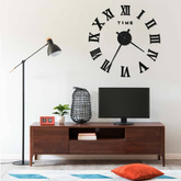 vidaXL Zegar ścienny 3D, nowoczesny design, czarny, 100 cm, XXL
