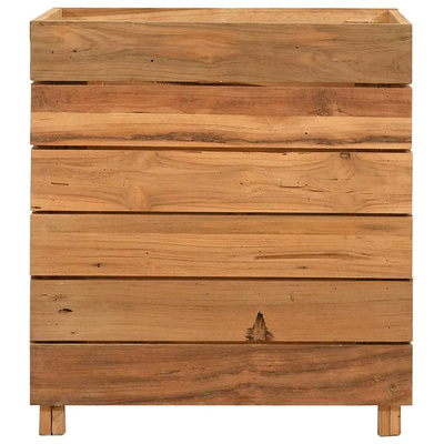 vidaXL Podwyższona donica 50x40x55 cm, drewno tekowe z recyklingu/stal