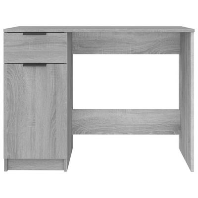 vidaXL Biurko, szary dąb sonoma, 100x50x75 cm, materiał drewnopochodny
