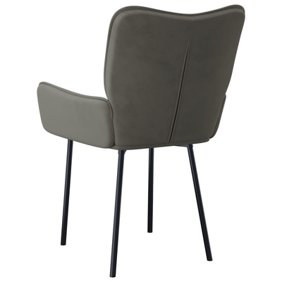 vidaXL krzesła stołowe, 2 szt., ciemnoszare, aksamitne model standard