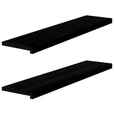 Stopnie schodowe, 2 szt. brązowoczarne 110x25x2 cm lite drewno dębowe