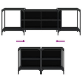 vidaXL Szafka pod TV, czarna, 153x37x50 cm, materiał drewnopochodny