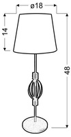 Lampka nocna Rosette klasyczna z abażurem pomarańczowa E14