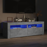 vidaXL Szafka pod TV z oświetleniem LED, szarość betonu, 120x35x40 cm model standard