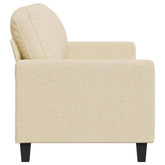 3-osobowa sofa, kremowa, 180 cm, tapicerowana tkaniną