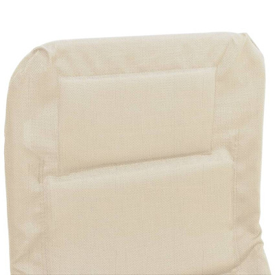 vidaXL Składne leżaki 2 szt., kremowe, tkanina Textilene i stal