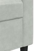 Sofa 3-osobowa, jasnoszara, 180 cm, tapicerowana aksamitem