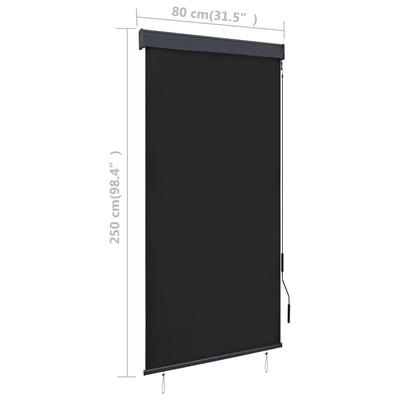 vidaXL Roleta zewnętrzna, 80x250 cm, antracytowa
