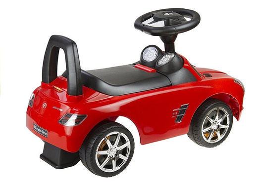 Jeździk Mercedes SLS AMG Pchacz Dla Dziecka Oparcie Schowek Czerwony