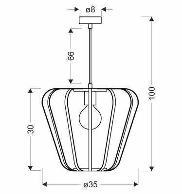 Lampa wisząca czarna metalowa loft 40W E27 Jonas 31-78483