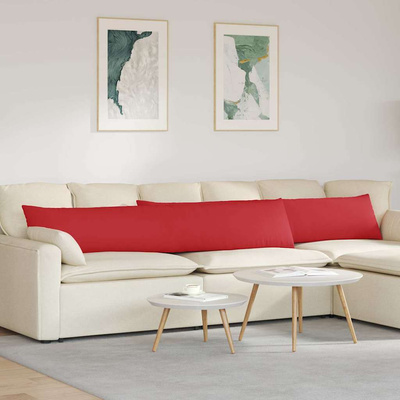 Poduszki na sofę 2 pcs Czerwony 200 x 40 cm tkanina