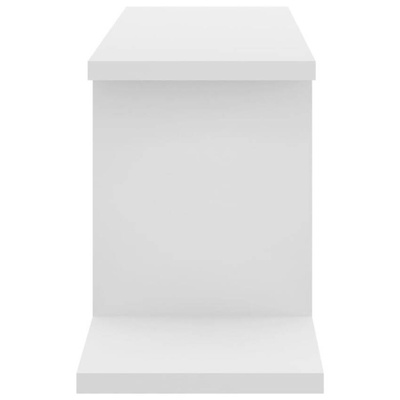 vidaXL Wisząca szafka pod TV, biała, 125x18x23 cm