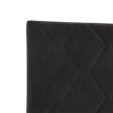 Łóżko kontynentalne z materacem Czarny 100 x 200 cm Welur