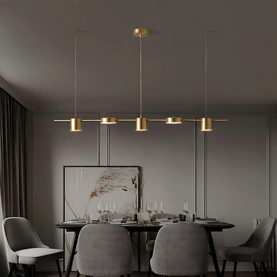 Lampa wisząca Abigali Glichio 35W 120cm liniowa nowoczesna złota